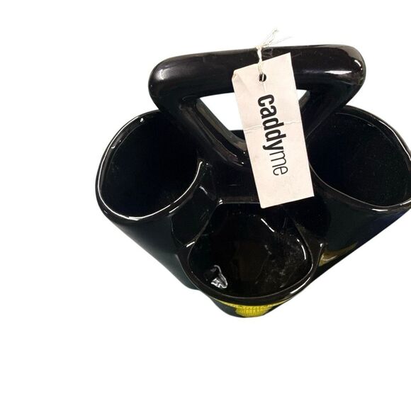 Home Essentials Black Ceramic 3D Holder Pen Art Brush Organizer with Anchor NWT - Picture 3 of 10